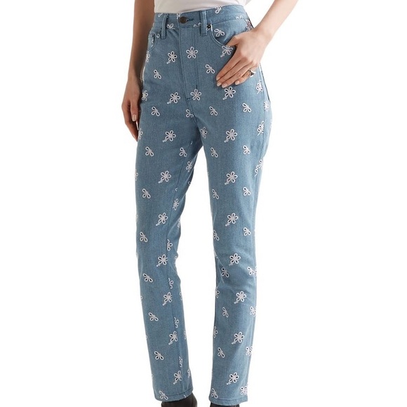 MARC JACOBS Broderie anglaise high-rise jeans - Picture 2 of 4